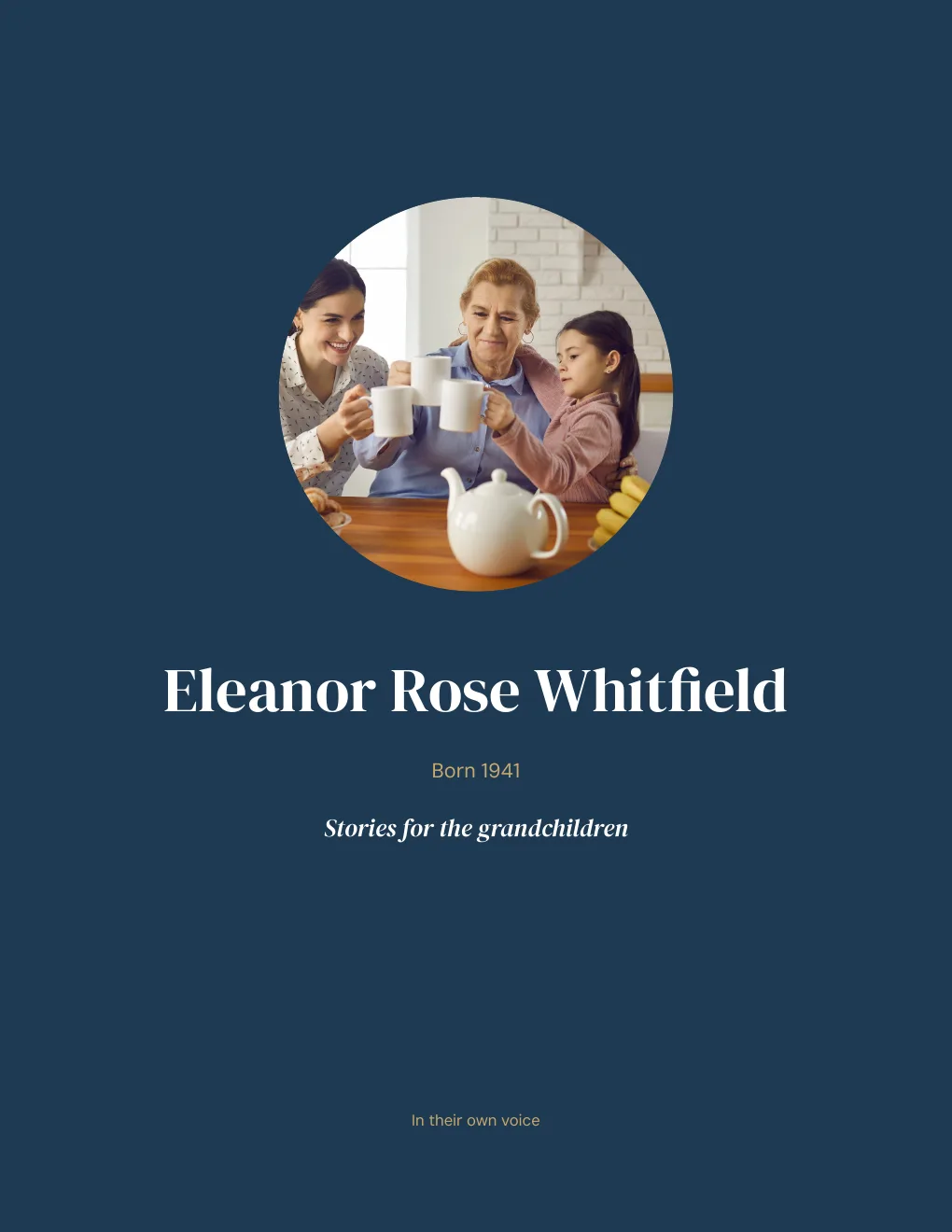 Cover of a sample Senarra Memory Book: Eleanor Rose Whitfield, Stories for the grandchildren